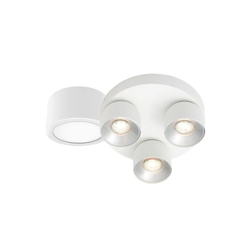 Vita utanpåliggande spotlights