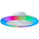 Brilliant Salerno Takfläkt Plast Metall Vit 36W 4700lm - 830-865 CCT+RGB | 485mm - Fjärrkontroll Dimbar