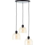 Brilliant Casto Pendellampa Glas Pendellampa Metall Svart Beige | 510mm - Passande för 3x E27