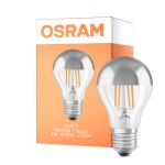 Osram Classic LED E27 Päron Filament Mirror Silver 4W 400lm - 827 Extra Varm Vit | Ersättare 35W