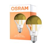 Osram Classic LED E27 Päron Filament Mirror Guld 6.5W 650lm - 827 Extra Varm Vit | Ersättare 50W