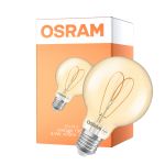 Osram Vintage 1906 LED E27 Globe Filament Guld 4.9W 470lm - 927 Extra Varm Vit | Bästa Färgåtergivning - Dimbar - Ersättare 40W