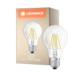 Ledvance Classic LED E27 Päron Filament Klar 4W 470lm - 840 Kallvit | Ersättare 40W