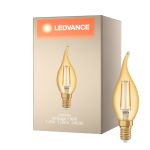 Ledvance Vintage 1906 LED E14 Kronljus Guld 1.5W 120lm - 824 Extra Varm Vit | Ersättare 15W