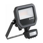 Ledvance LED Strålkastare Aluminium Svart 8W 1200lm 100D - 840 Kallvit | IP65 - Rörelse- Och Ljussensor - Symmetrisk
