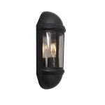 Ansell LED Vägglampa Latina Halv Lykta Svart - Passande för E27 upp till 42W | IP65