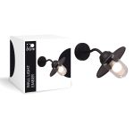 D'Lite Vägglampa Ember Svart | IP54 - Passande för 1x E27