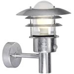 Nordlux Lønstrup 22 Vägglampa Stål och Glas Grå | 220mm - IP44 - Passande för E27 - Rörelse- och Ljussensor