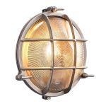 Nordlux Polperro Vägglampa Glas Satin Nickel | 195mm - IP64 - Passande för E27