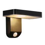Nordlux Solar Vägglampa Rica Fyrkant Svart 4.5W 450lm - 830 Varm Vit | Rörelse- och Ljussensor