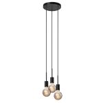 Nordlux Paco Pendellampa Metall 3-Spot Svart | Passande för 3x E27