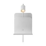 Nordlux Vägglampa Roomi Metall Vit | IP20 - Passande för 1x GU10 - med USB