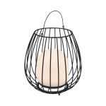 Nordlux Bordslampa Jim To-Go Portable Batteri Metall Svart 3W 300lm - 827 Extra Varm Vit | 3-Stegs Dimbar 