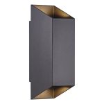 Nordlux Nico Vägglampa Aluminium Svart Up & Down | IP54 - Passande för 2x GU10