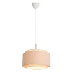 DFTP by Nordlux Takai Pendellampa Rostfritt Stål och Textil Beige | Passande för E27