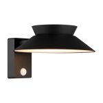 Nordlux Solar Vägglampa Justina Metall Svart 400lm - 830 Varm Vit | IP44 - Rörelse- och Ljussensor