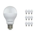 Flerpack 10x Noxion Lucent Classic LED E27 Päron Matt 13W 1521lm - 830 Varm Vit | Ersättare 100W