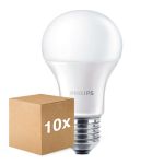 Flerpack 10x Philips Corepro LED Lampa E27 Päron Matt 13W 1521lm - 830 Varm Vit | Ersättare 100W