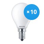 Flerpack 10x Philips Corepro LED Lustre E14 boll Matt 2.2W 250lm - 827 Extra Varm Vit | Ersättare 25W