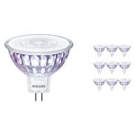 Flerpack 10x Philips Master Value LED Spot GU5.3 MR16 7.5W 660lm 60D - 940 Kallvit | Bästa färgåtergivning - Dimbar - Ersättare 50W