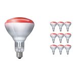 Flerpack 10x Philips BR125 IR 250W E27 230-250V Röd