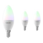 Flerpack 3x Calex Smart Tuya Wifi E14 Kronljus 5W 470lm - 822-840 Justerbar Vit | RGBW - Dimbar - Ersättare 40W