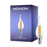 Noxion Lucent LED E14 Bøyd spiss Kronljus Filament Klar 4.5W 470lm - 827 Extra Varm Vit | Dimbar - Ersättare 40W