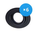 Flerpack 6x Noxion Infälld Spot Logic MR16 Lutningsbar Svart | Utskärning   80mm - GU10 Sockel