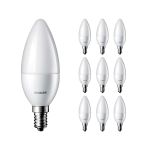 Flerpack 10x Philips Corepro LED Kronljus E14 Matt 5W 470lm - 827 Extra Varm Vit | Ersättare 40W