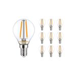 Flerpack 10x Noxion Lucent Lustre LED E14 boll Filament Klar 2.5W 250lm – Dimbar - Ersättare 25W