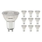 Flerpack 10x Noxion PerfectColor LED Spot GU10 PAR16 4W 345lm 60D - 930 Varm Vit | Bästa färgåtergivning - Dimbar - Ersättare 50W