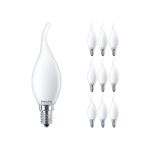 Flerpack 10x Philips Corepro LED Kronljus E14 Böjd-tip Matt 2.2W 250lm - 827 Extra Varm Vit - Ersättare 25W