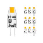 Flerpack 10x Osram LED Pin Micro Capsule G4 1W 100lm - 827 Extra Varm Vit | Ersättare 10W