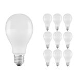 Flerpack 10x Ledvance Classic LED E27 Päron Matt 19W 2452lm - 827 Extra Varm Vit | Ersättare 150W