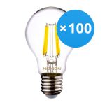 Flerpack 100x Noxion Lucent LED E27 Päron Filament Klar 4.5W 470lm - 840 Kallvit | Ersättare 40W