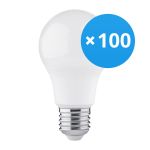 Flerpack 100x Bright Choice LED Lampa E27 Päron Matt 4.9W 470lm - 830 Varm Vit | Ersättare 40W