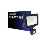 Noxion LED Strålkastare Beamy G3.1 Svart 30W 3300lm 110D - 830 Varm Vit | IP44 - Rörelse- och Ljussensor - Symmetrisk 