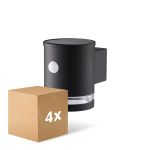 Flerpack 4x D'Lite Vägglampa Solis Solar Svart Up & Down - 830 Varm Vit | IP54 - Rörelsesensor