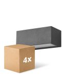 Flerpack 4x D'Lite Vägglampa Bello Svart Up & Down 12W 850lm - 830 Varm Vit| IP54