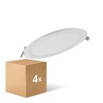 Flerpack 4x Ledvance LED Downlight Slim Runda DN210 18W 1530lm 120D - 840 Kallvit | 225mm