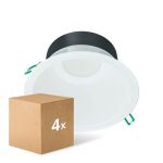 Flerpack 4x Philips LED Downlight Coreline DN142B Aluminium Vit 19.2W 2300lm 60D - 830 Varm Vit | Utskärning   200mm - IP20 - Vit Reflektor