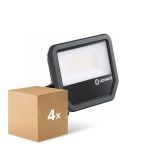 Flerpack 4x Ledvance LED Strålkastare Aluminium Svart 41W/27W 4000lm/6000lm 100D - 840 Kallvit | IP66 - Symmetrisk
