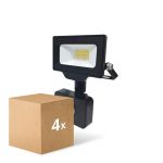 Flerpack 4x Noxion LED Strålkastare Beamy G3 10W 1100lm 100D - 840 Kallvit | IP44 - Rörelse- och Ljussensor - Symmetrisk