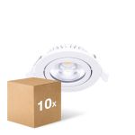 Flerpack 10x Noxion LED Lutningsbar Slim Spot Vit Runda 6W 520lm 60D - 927 Extra Varm Vit | 85mm - IP54 - Dimbar - Bästa Färgåtergivning