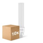 Flerpack 10x Noxion Lucent PL-C LED 7.4W - 830 Varm Vit | 2-Stift - Ersättare 26W