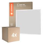 Flerpack 4x Ledvance LED Panel Kompakt Aluminium Vit 33W 3630lm - 840 Kallvit | 60x60cm - UGR < 19