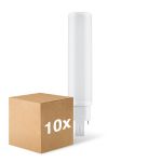 Flerpack 10x Ledvance Dulux D/E LED 10W - 840 Kallvit | 4-Stift - Ersättare 26W