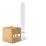 Flerpack 10x Noxion Lucent PL-S LED  6W - 840 Kallvit | 4-Stift - Ersättare 11W