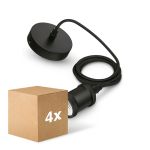 Flerpack 4x Philips Cord Vintage E27 Svart