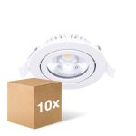Flerpack 10x Noxion LED Lutningsbar Slim Spot Vit Runda 6W 350lm 60D - 920-930 Dim To Warm | 85mm - IP54 - Dimbar - Bästa Färgåtergivning
